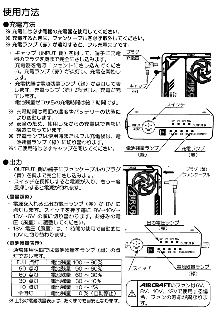 AC260 リチウムイオンバッテリー バートル エアークラフト | 空調服