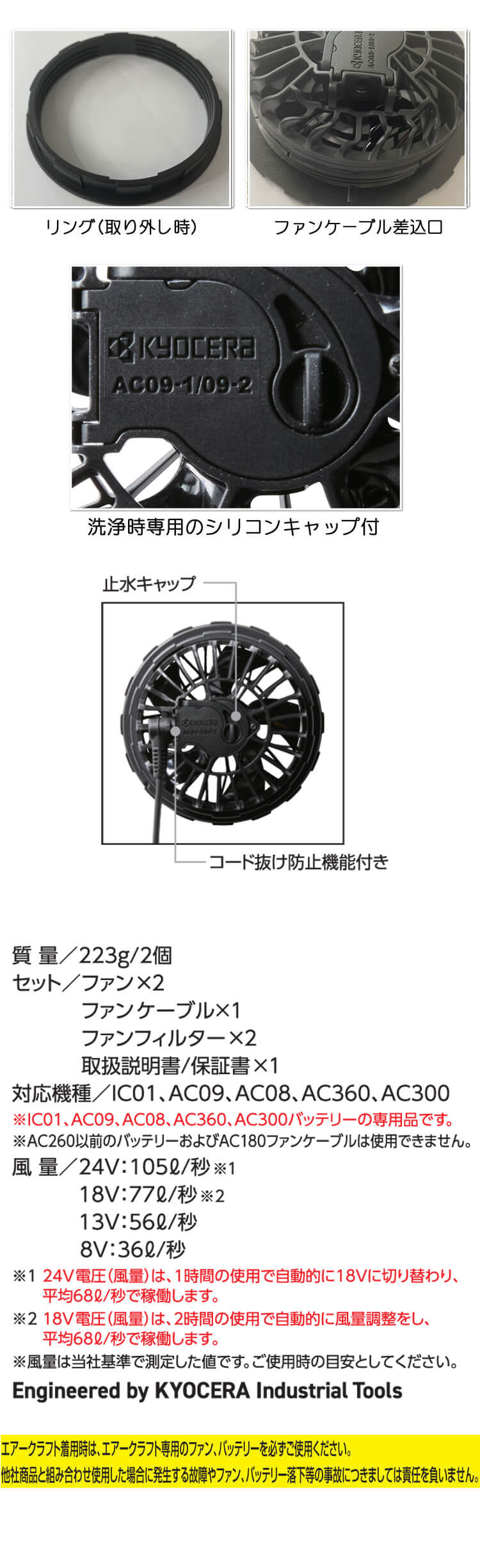 カラーファン AC09-2 バートル エアークラフト