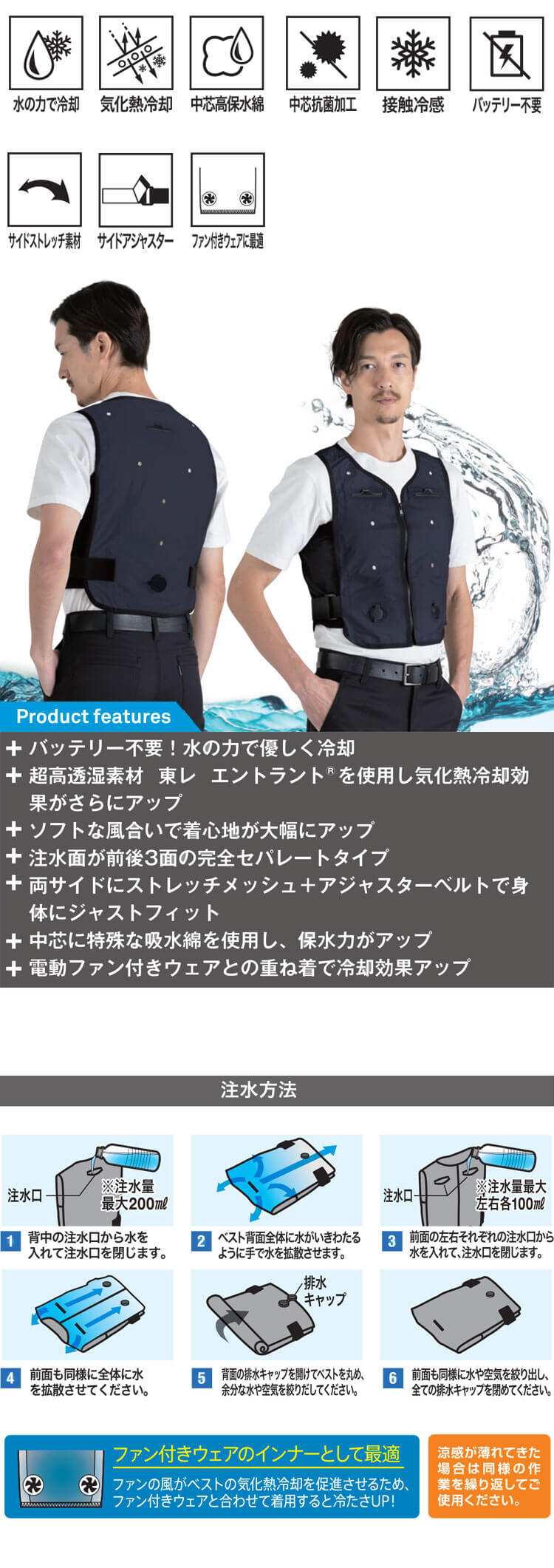 アクアウォーターベスト AQUA TEC
