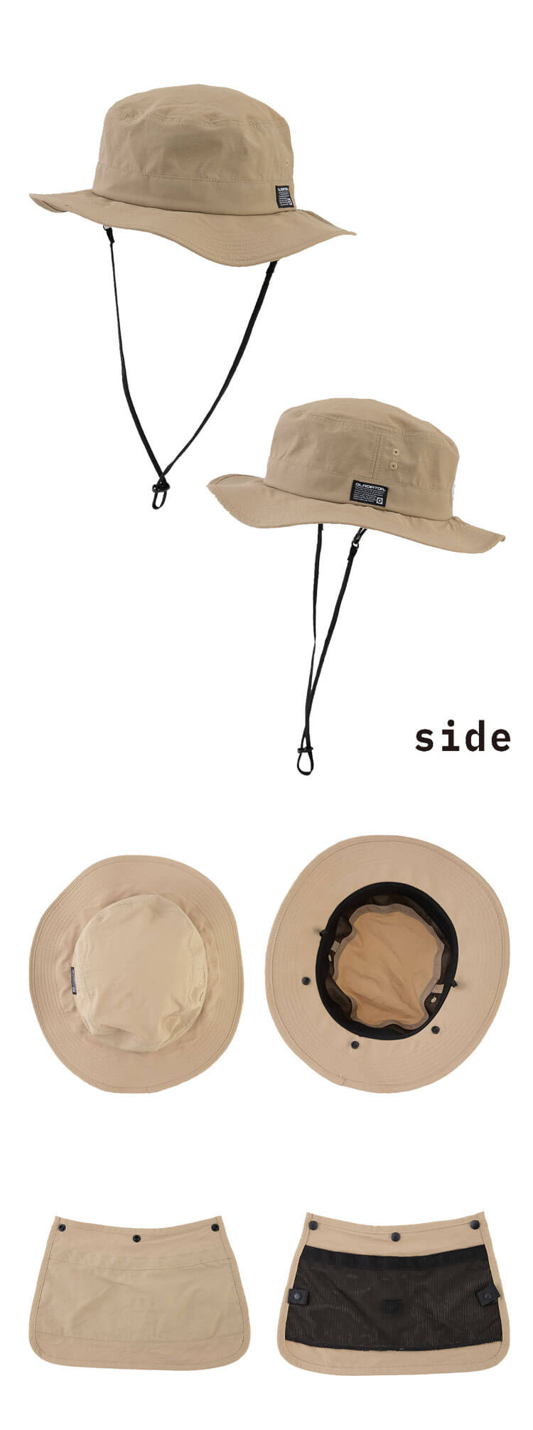 3WAYサファリハット G-202 帽子 グラディエーター GLADIATOR コーコス