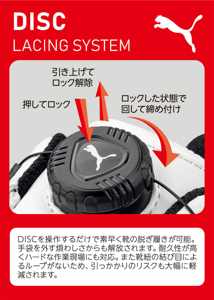 安全靴 PUMA プーマ GLIDE DISC LOW 64.408.0 64.409.0 軽量