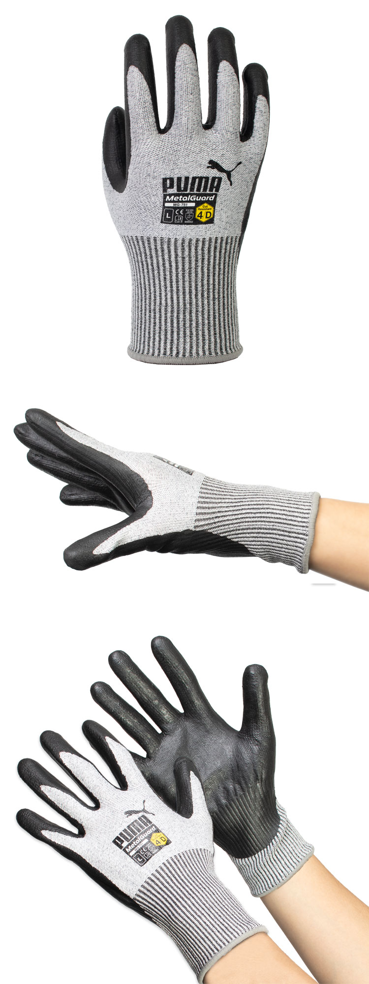 作業用手袋 PUMA プーマ WORKING GLOVES MG-751 1双 MetalGuard