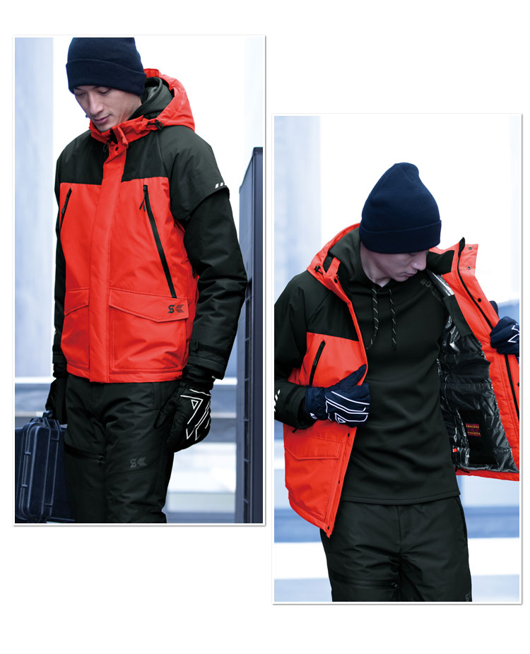 防寒服 シンメン S-HEAT STXアドバンスヒートジャケット＋電熱ヒーターセット 03080 SH-100 - 3