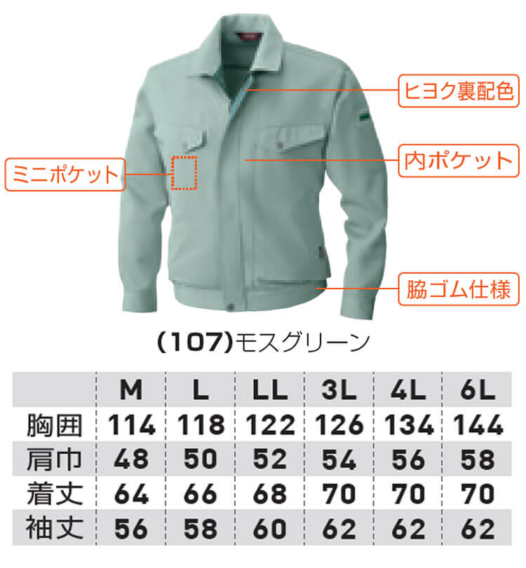 SOWA 桑和 長袖ブルゾン 7113 作業服 作業着 秋冬制電性 イージーケア