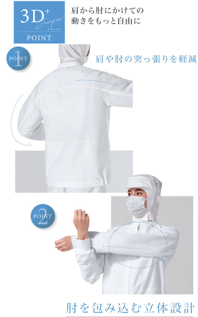 食品工場白衣 長袖ジャンパー KZN400 カゼン KAZEN フードファクトリー 