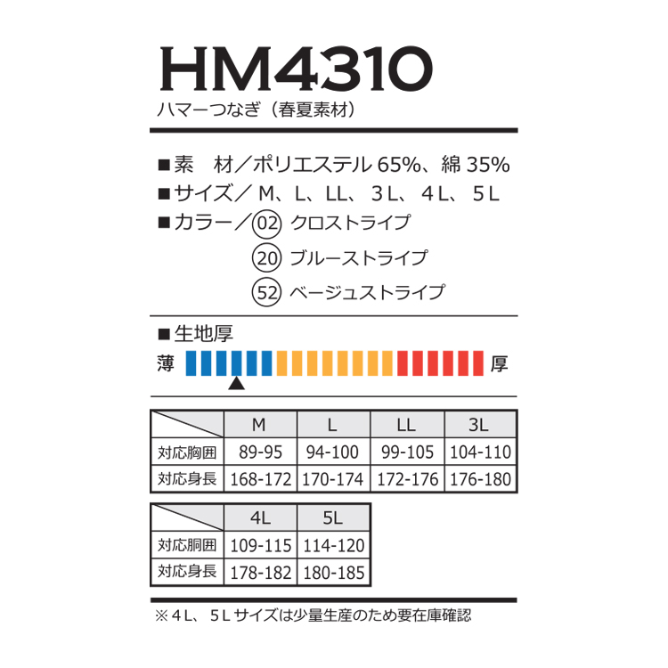 NBトラスト HUMMER HM4310 ハマーつなぎ｜作業服・作業着の総合通販専門店【ミチオショップ】